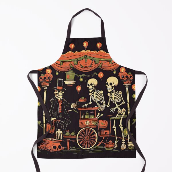 Item preview, Eerie Halloween Street Scene with Dancing Skeleton and Skull designed and sold by eyestetix.