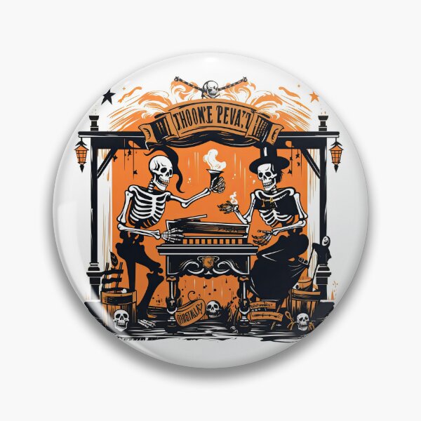 Item preview, Eerie Halloween Street Scene with Dancing Skeleton and Skull 2 designed and sold by eyestetix.