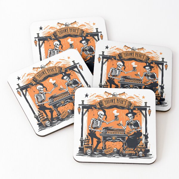 Item preview, Eerie Halloween Street Scene with Dancing Skeleton and Skull 2 designed and sold by eyestetix.