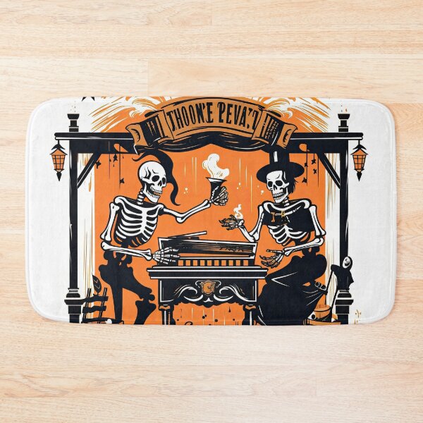 Item preview, Eerie Halloween Street Scene with Dancing Skeleton and Skull 2 designed and sold by eyestetix.