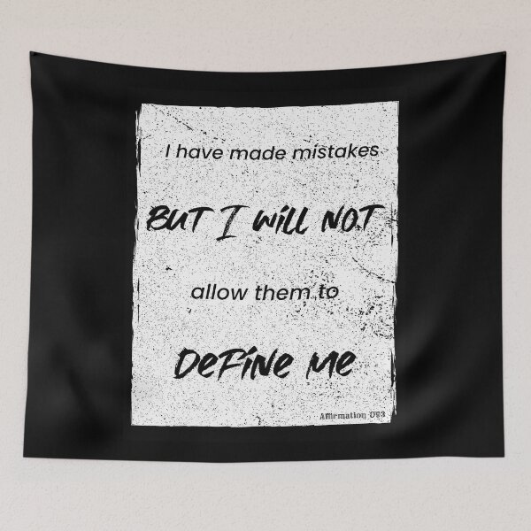 Item preview, Positive Affirmations: Mistakes (Minimalist Black on White)  designed and sold by ieluxury.