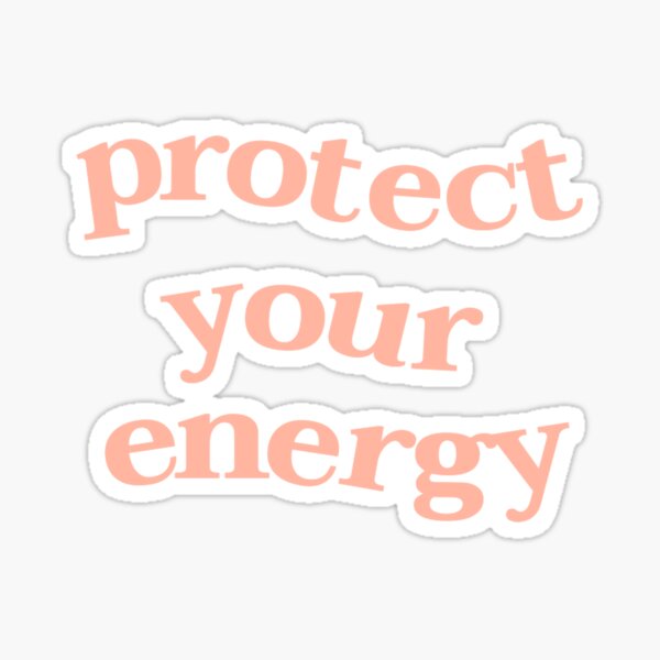 Item preview, Cute pastel orange Protect your energy  designed and sold by IzzyMusique.