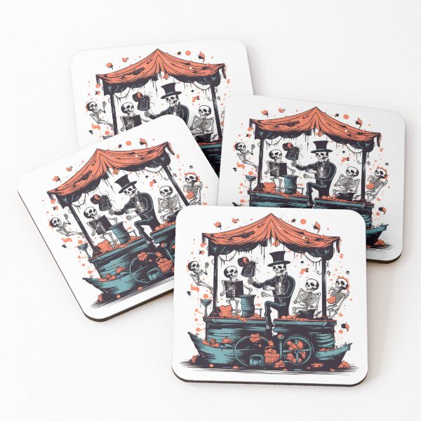 Item preview, Eerie Halloween Street Scene with Dancing Skeleton and Skull 3 designed and sold by eyestetix.