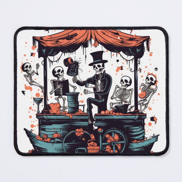 Item preview, Eerie Halloween Street Scene with Dancing Skeleton and Skull 3 designed and sold by eyestetix.