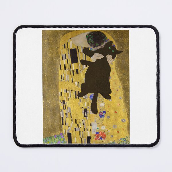 Item preview, Gustav Klimt Cat , Klimt the Kiss Cat, Funny Cat mom gift, Black Cat Art designed and sold by HeartConcub.
