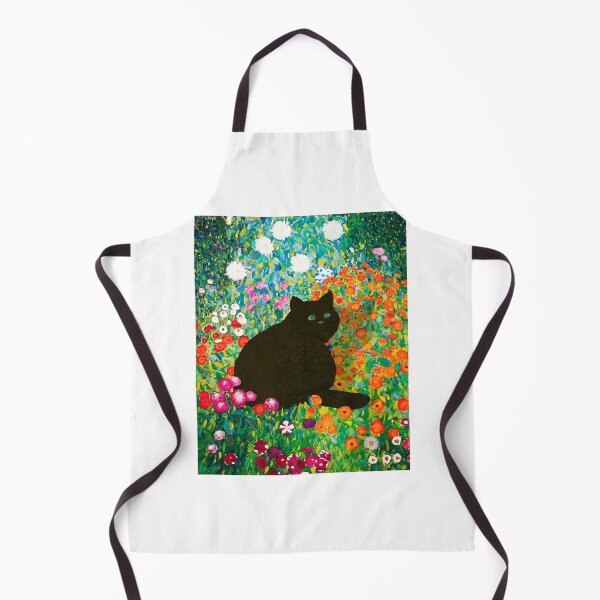 Item preview, Gustav Klimt Cat ,Klimt Garden Cat , Funny Cat mom gift, Black Cat Art designed and sold by HeartConcub.