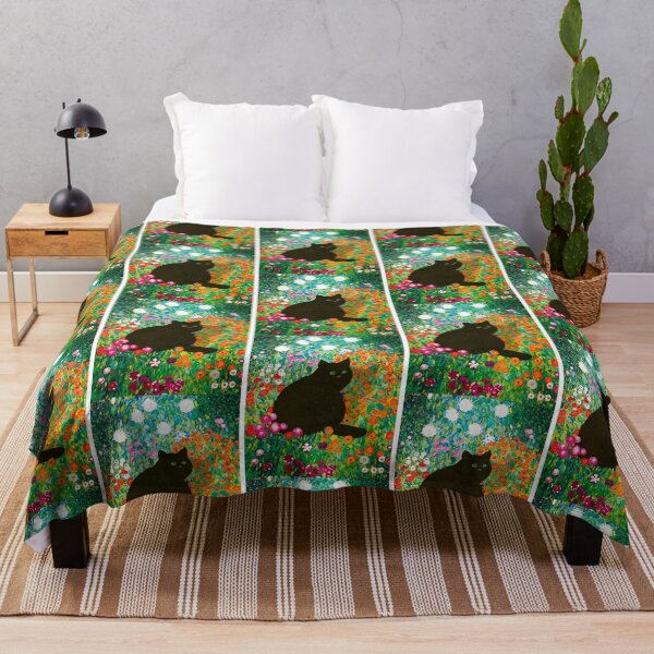 Item preview, Gustav Klimt Cat ,Klimt Garden Cat , Funny Cat mom gift, Black Cat Art designed and sold by HeartConcub.