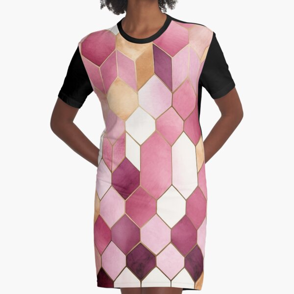 Item preview, Pink and Gold Geometric Pattern designed and sold by GoeCentric.