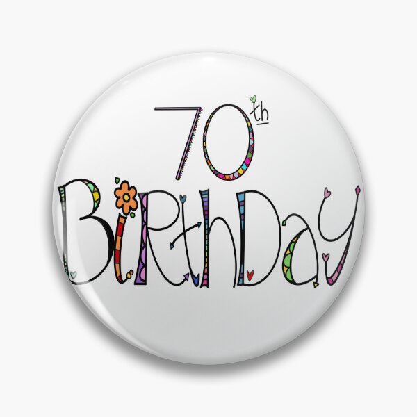Item preview, 70th Birthday Script Colorful  designed and sold by zanydoodles.