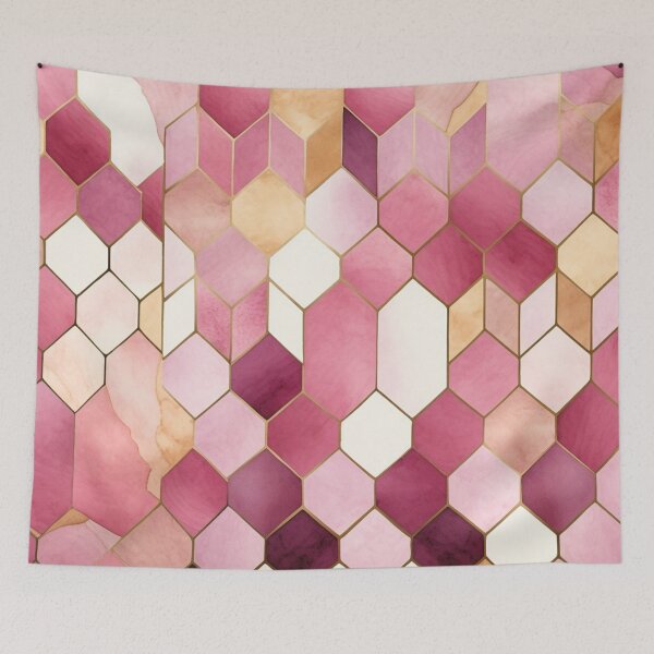 Item preview, Pink and Gold Geometric Pattern designed and sold by GoeCentric.