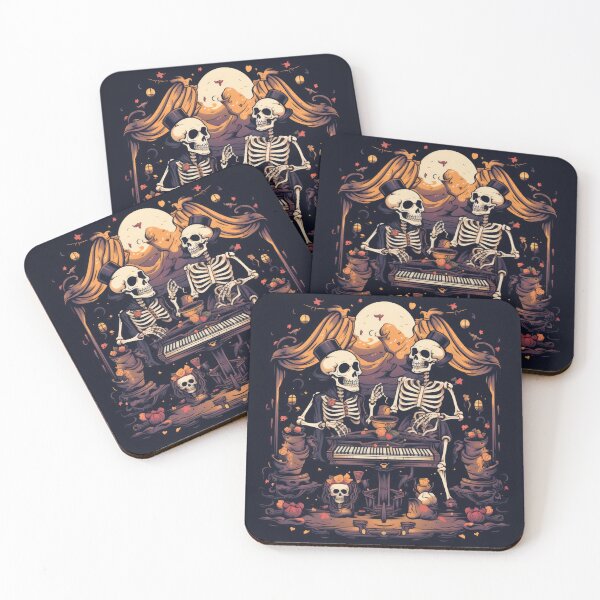 Item preview, Eerie Halloween Street Scene with Dancing Skeleton and Skull 4 designed and sold by eyestetix.