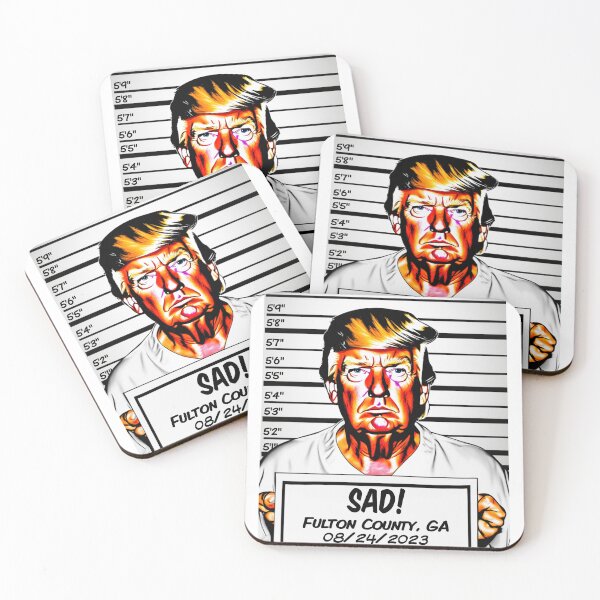 Item preview, Donald Trump Fulton County Atlanta Georgia Indictment Mugshot Cartoon designed and sold by cultureairt.