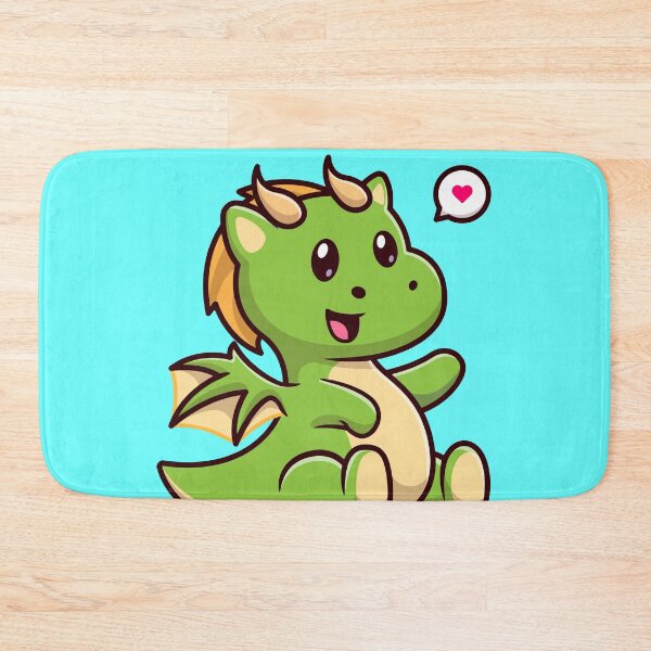 Item preview, Cute Baby Green Dragon Sitting Cartoon Vector Icon designed and sold by hjian8219.