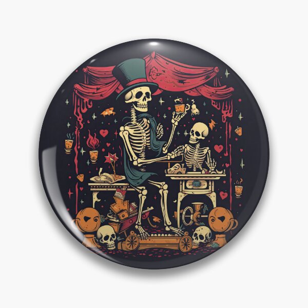 Item preview, Eerie Halloween Street Scene with Dancing Skeleton and Skull 5 designed and sold by eyestetix.