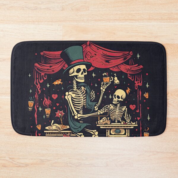 Item preview, Eerie Halloween Street Scene with Dancing Skeleton and Skull 5 designed and sold by eyestetix.