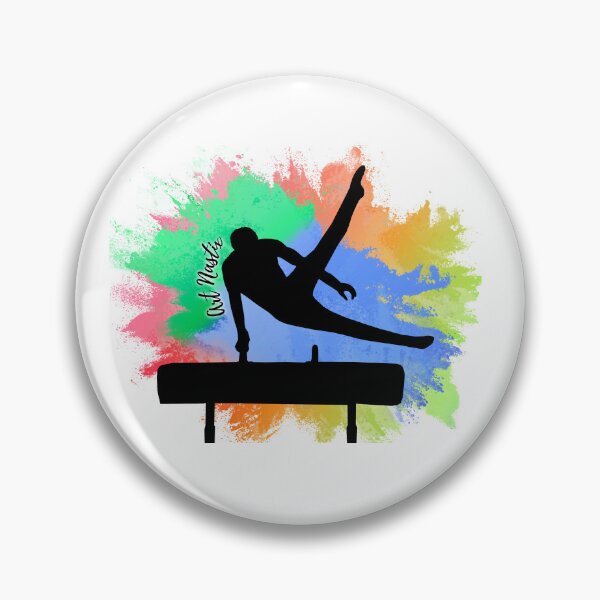 Item preview, Male Gymnast Pommel Horse Silhouette Art designed and sold by ArtNastix.