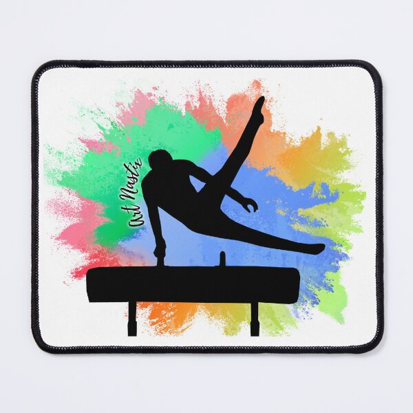 Item preview, Male Gymnast Pommel Horse Silhouette Art designed and sold by ArtNastix.