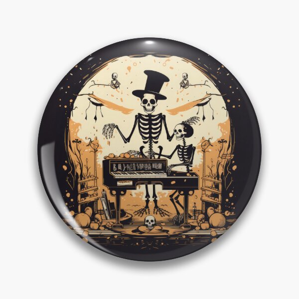Item preview, Eerie Halloween Street Scene with Dancing Skeleton and Skull 6 designed and sold by eyestetix.