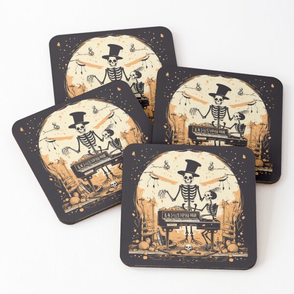 Item preview, Eerie Halloween Street Scene with Dancing Skeleton and Skull 6 designed and sold by eyestetix.