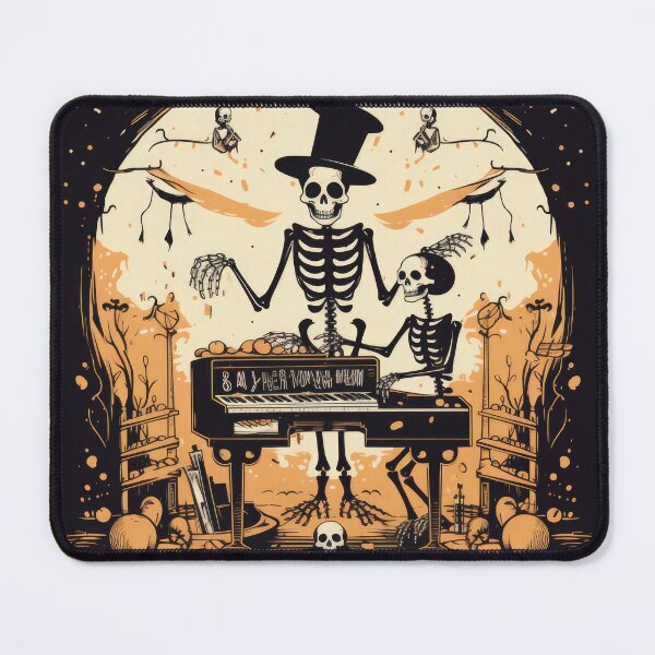 Item preview, Eerie Halloween Street Scene with Dancing Skeleton and Skull 6 designed and sold by eyestetix.