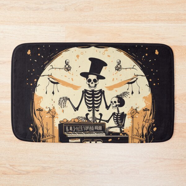Item preview, Eerie Halloween Street Scene with Dancing Skeleton and Skull 6 designed and sold by eyestetix.