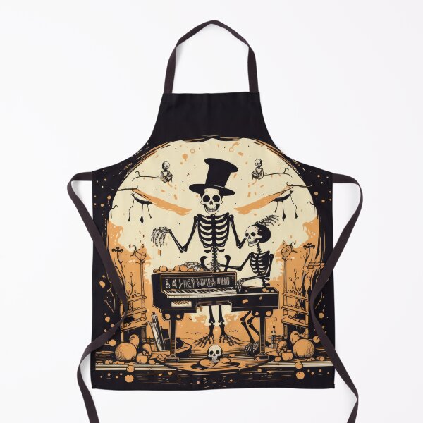 Item preview, Eerie Halloween Street Scene with Dancing Skeleton and Skull 6 designed and sold by eyestetix.
