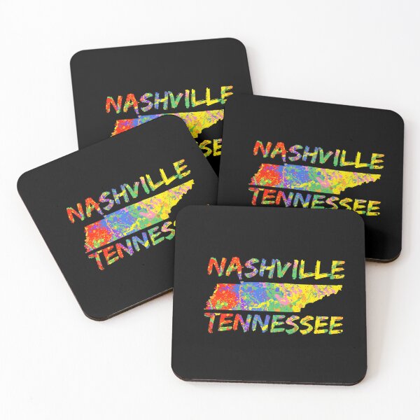 Item preview, Nashville Tennessee Colorful Paint State Outline Nashville designed and sold by Tonzodan.