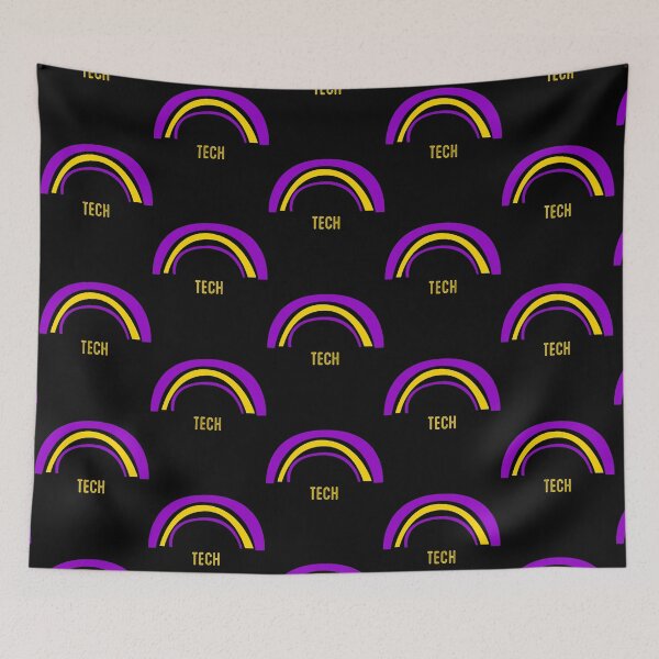 Item preview, Purple and Yellow Tech Rainbow Design designed and sold by Tonzodan.