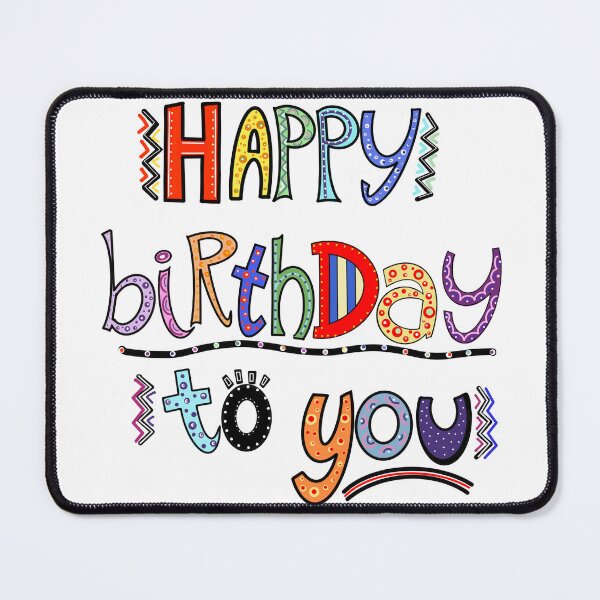 Item preview, Happy Birthday to You Colorful Typography Doodle Art designed and sold by zanydoodles.