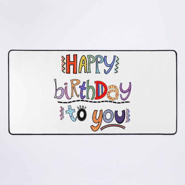 Item preview, Happy Birthday to You Colorful Typography Doodle Art designed and sold by zanydoodles.