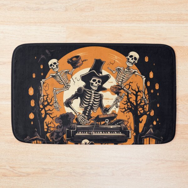 Item preview, Eerie Halloween Street Scene with Dancing Skeleton and Skull 7 designed and sold by eyestetix.