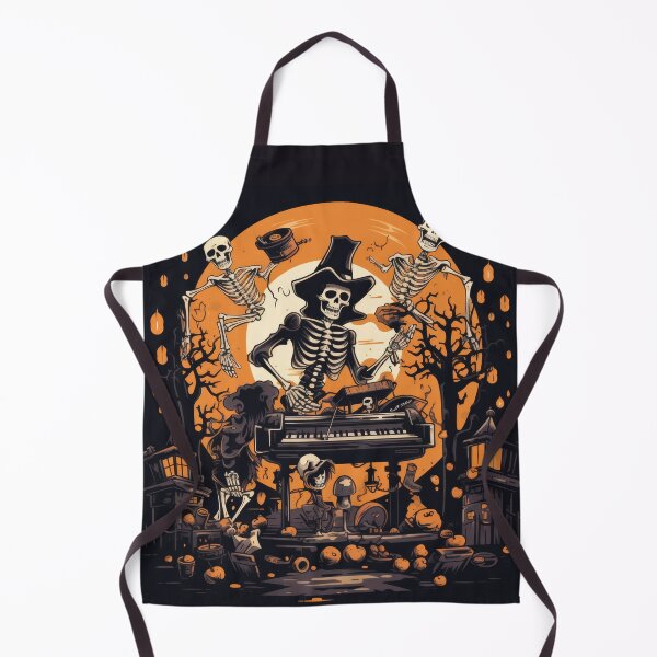 Item preview, Eerie Halloween Street Scene with Dancing Skeleton and Skull 7 designed and sold by eyestetix.