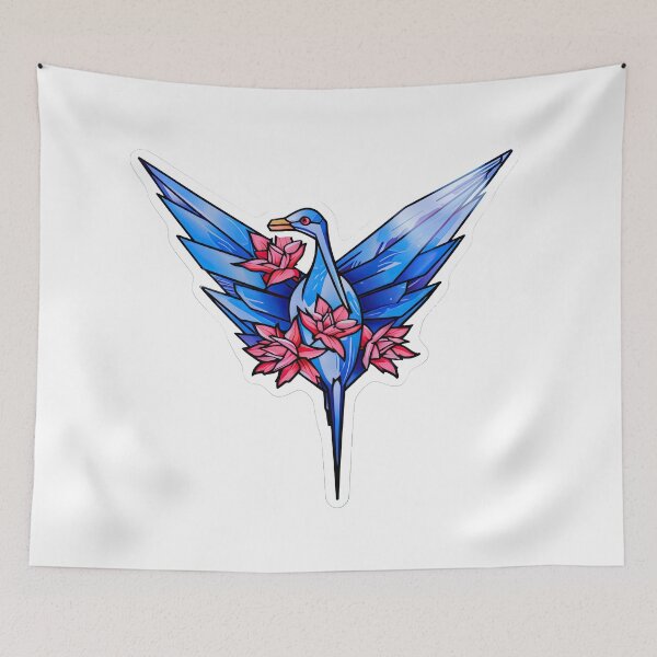 Item preview, pájaro de papel azul designed and sold by abmkf.