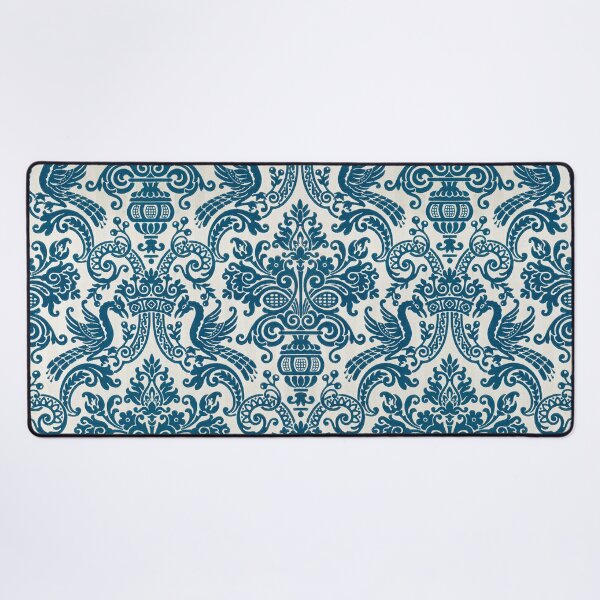 Item preview, Watercolor Blue & White Floral Vintage Pattern designed and sold by CatyArte.