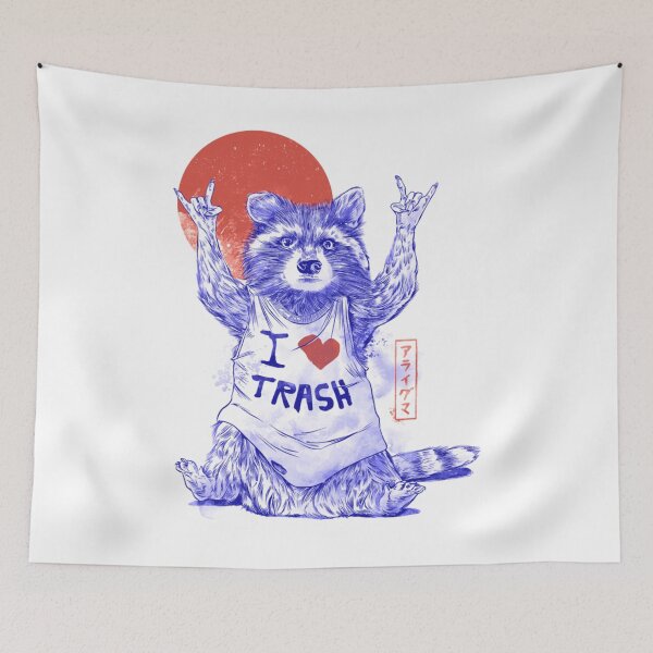 Item preview, I Love Trash Cute Funny Metal Raccoon Gift Classic designed and sold by NiaBayerr.
