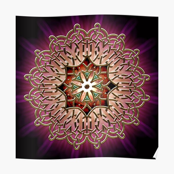 Golden Celtic Mandala Poster