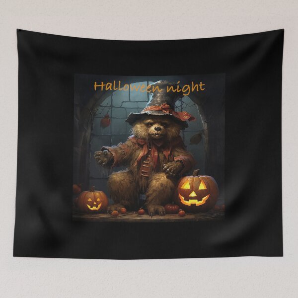 Item preview, halloween night teddy bear spooky  designed and sold by Amser77.