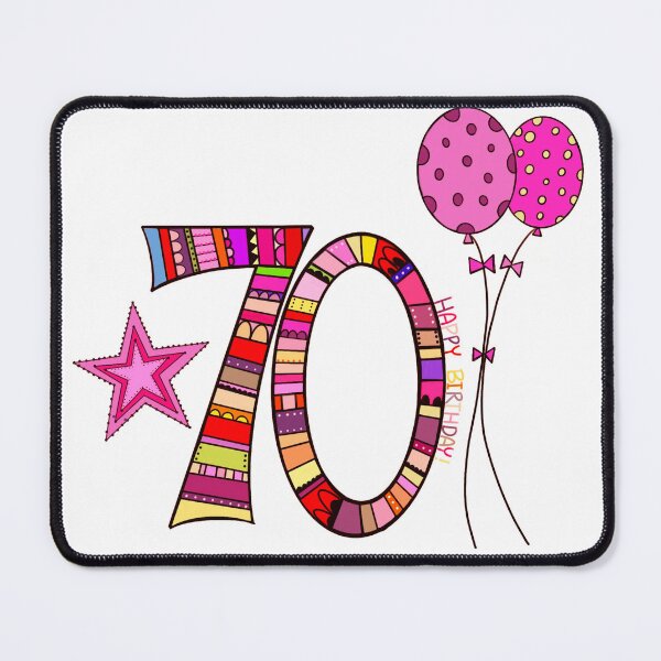 Item preview, Happy 70th Birthday. Birthday balloons.  designed and sold by zanydoodles.