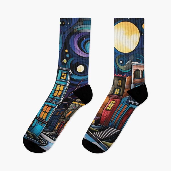 Item preview, Full Moon in the Night Sky designed and sold by Smiling Collie Designs.