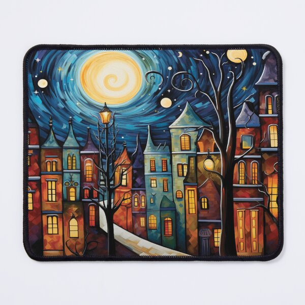 Item preview, Full Moon on a Wintry Night designed and sold by Smiling Collie Designs.