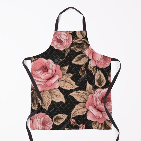 Item preview, BEAUTIFUL PINK ROSE, GOLD AND BLACK BACKGROUND, SEAMLESS PATTERN designed and sold by SPECTRA005.