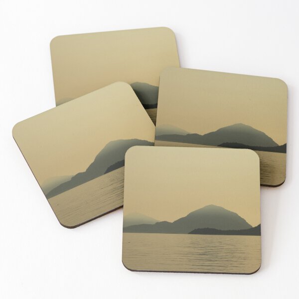 Item preview, three layers of Mountains on the sea - mountain silhouette designed and sold by Michaelerch.