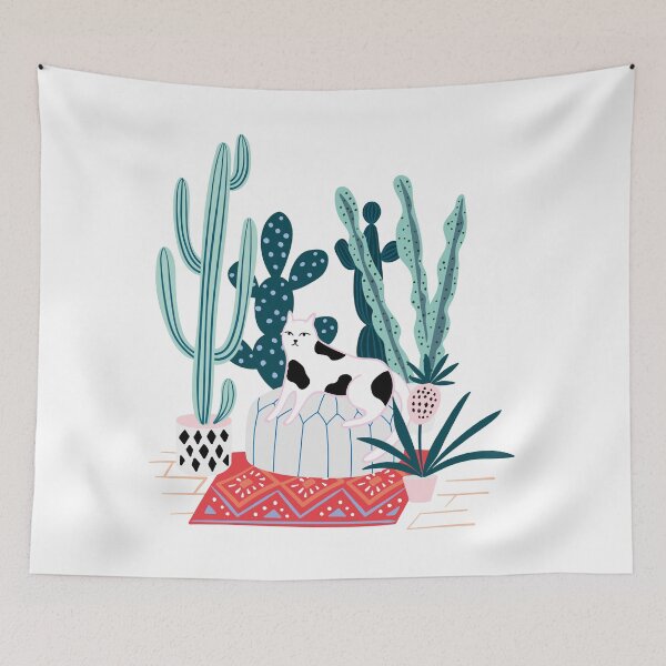 Item preview, Cat and cacti designed and sold by anyuka.