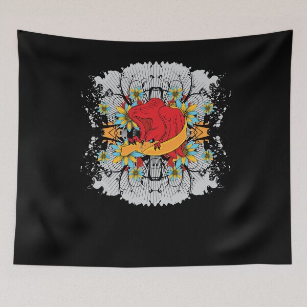 Item preview, Blue Flowers and Red Eagle  designed and sold by GIOAGIFORD.