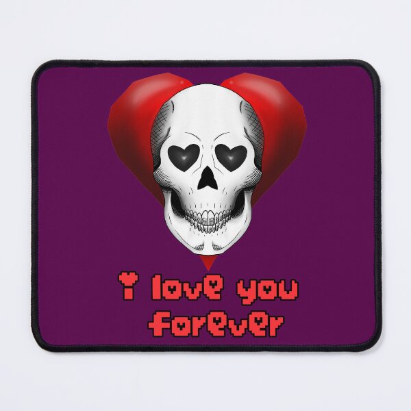Item preview, skull I love you forever (writing) designed and sold by Julio Cesar Gomes.