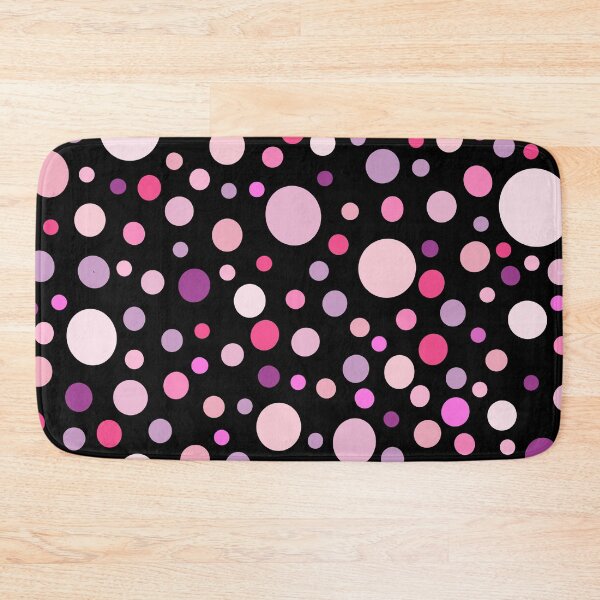 Item preview, Pink and Purple Dots on Black Background Pattern designed and sold by zanydoodles.