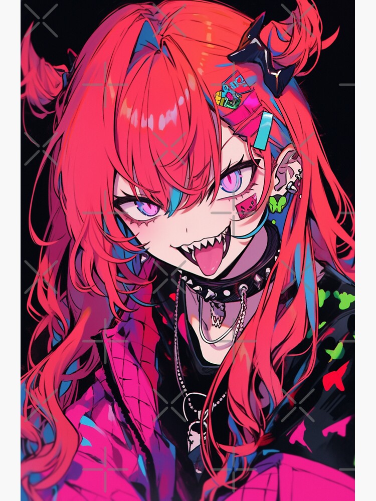 Dark Anime Girl Art Anime Aesthetic Print Gothic Emo Gamer -  Finland