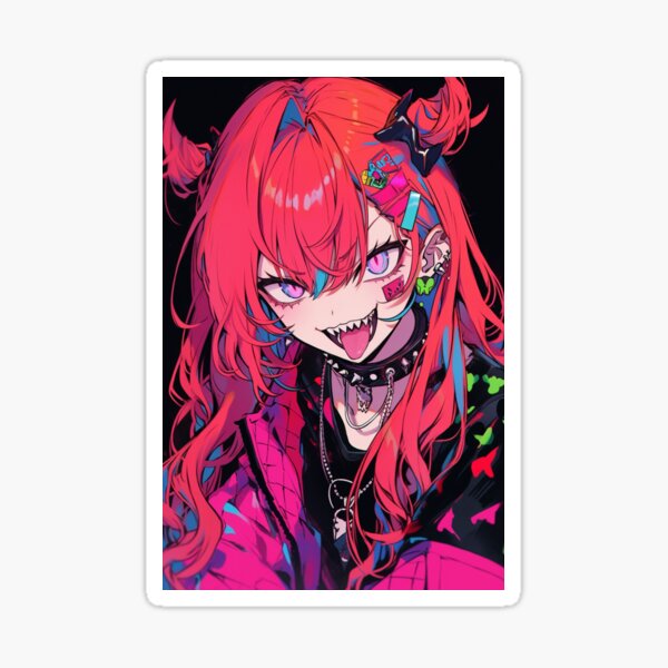 Dark Anime Girl Art Anime Aesthetic Print Gothic Emo Gamer -  Finland