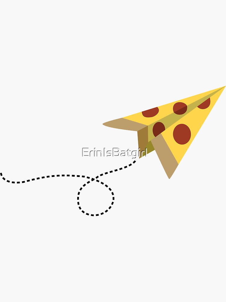 "Pizza Delivery (Paper Airplane)" Sticker for Sale by ErinIsBatgirl