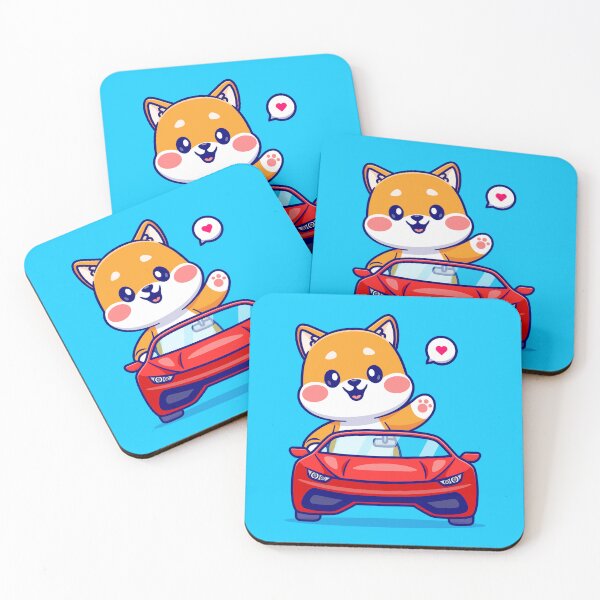Item preview, Cute Shiba Inu Dog Driving Car Cartoon designed and sold by hjian8219.